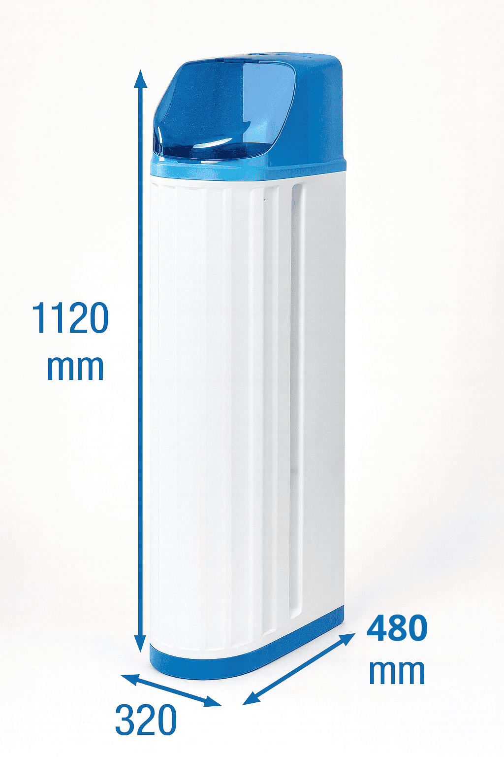 Dimensioni Addolcitore acqua automatico Clack 20 L con valvola Clack WS1CI